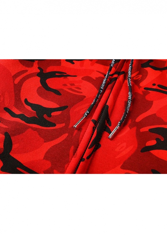 Bape Aape by A BATHING APE Color Red Camo Hoodie Unisex