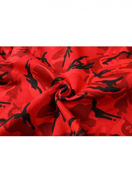 Bape Aape by A BATHING APE Color Red Camo Hoodie Unisex