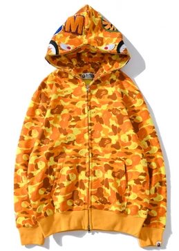Bape x PUBG Shark Yellow Camo Full Zip Hoodie Unisex - HA1135