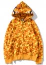 Жовтий худі Bape Aape by A BATHING APE x PUBG Shark Color Yellow Camo Full Zip Hoodie Unisex