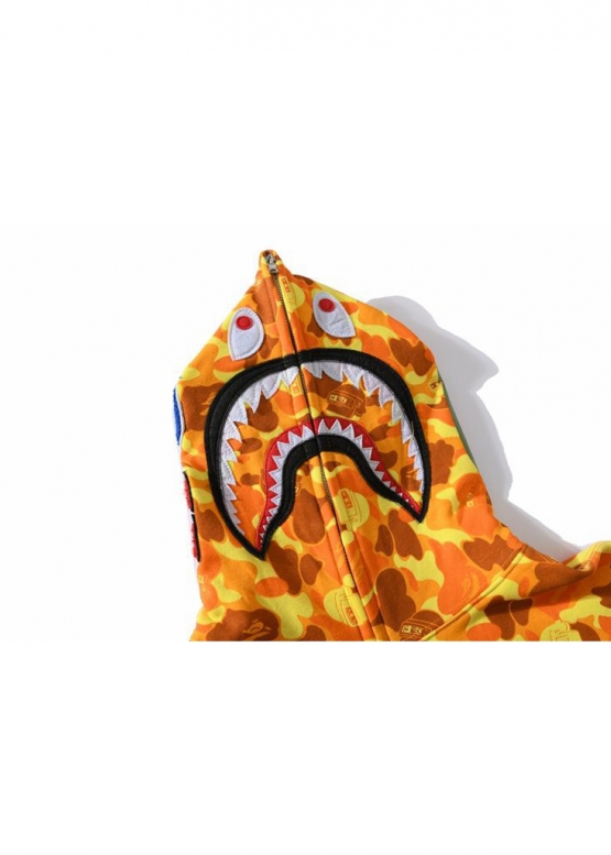 Жовтий худі Bape Aape by A BATHING APE x PUBG Shark Color Yellow Camo Full Zip Hoodie Unisex