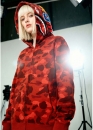 Bape Aape by A BATHING APE Shark Color Red Camo Full Zip Hoodie Unisex