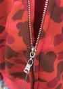 Bape Aape by A BATHING APE Shark Color Red Camo Full Zip Hoodie Unisex