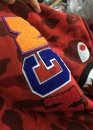 Bape Aape by A BATHING APE Shark Color Red Camo Full Zip Hoodie Unisex