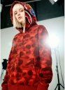 Bape Aape by A BATHING APE Shark Color Red Camo Full Zip Hoodie Unisex