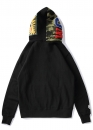 Чорний худі Bape Aape by A BATHING APE Shark Color Green Camo Full Zip Hoodie Unisex