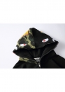 Чорний худі Bape Aape by A BATHING APE Shark Color Green Camo Full Zip Hoodie Unisex