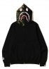 Чорний худі Bape Shark Green Camo Full Zip Hoodie Unisex - HA1137