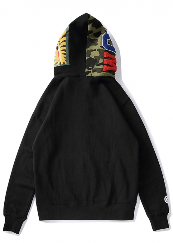Bape Aape by A BATHING APE Shark Color Green Camo Full Zip Hoodie Unisex