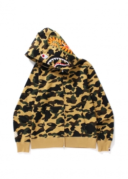 Жовтий худі Bape 1st Camo Shark Full Zip Hoodie Yellow - HA1138