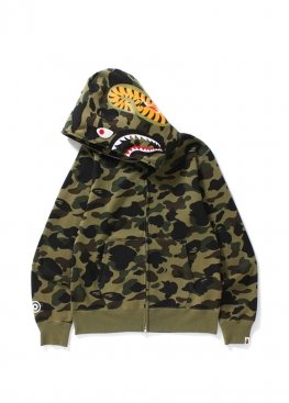 Bape 1st Camo Shark Full Zip Hoodie Green - HA1139 Bape 1st Camo Shark Full Zip Hoodie Green - HA1139