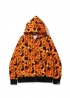 Помаранчевий худі Bape Flame Wide Full Zip Hoodie Orange - HA1140