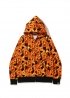 Помаранчевий худі Bape Flame Wide Full Zip Hoodie Orange - HA1140