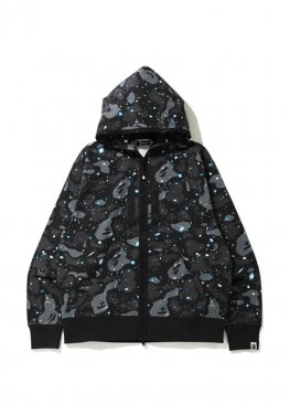 Bape Relaxed Space Camo Full Zip Hoodie Black - HA1141 Bape Relaxed Space Camo Full Zip Hoodie Black - HA1141