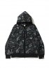 Чорний худі Bape Relaxed Space Camo Full Zip Hoodie Black - HA1141