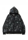 Купити чорний худі Bape Relaxed Space Camo Full Zip Hoodie Black у Києві з доставкою по Україні