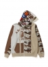 Бежевий худі Bape Desert Camo Panel Shark Full Zip Hoodie Ladies - HA1143
