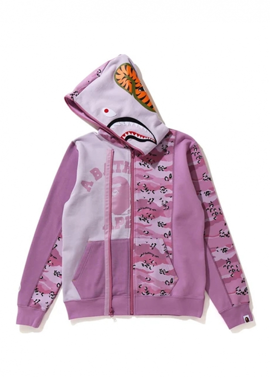 Купити бежевий худі Bape Desert Camo Panel Shark Full Zip Hoodie Ladies у Києві з доставкою по Україні