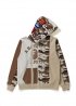 Бежевий худі Bape Desert Camo Panel Shark Full Zip Hoodie Ladies - HA1143