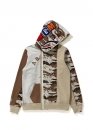 Bape Desert Camo Panel Shark Full Zip Hoodie Ladies 