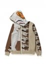 Bape Desert Camo Panel Shark Full Zip Hoodie Ladies 
