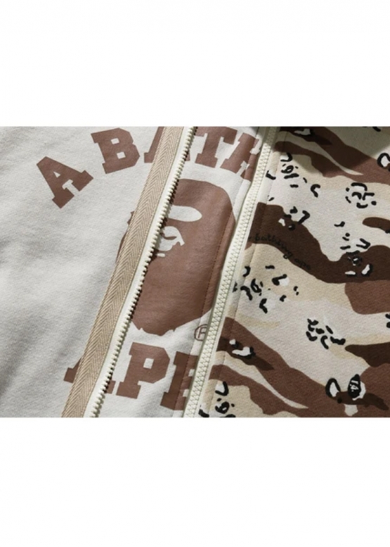 Bape Desert Camo Panel Shark Full Zip Hoodie Ladies 