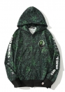 Чорно-зелений худі Bape Aape by A BATHING APE x Razer Neon Camo Full Zip Hoodie Unisex