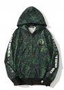 Чорно-зелений худі Bape Aape by A BATHING APE x Razer Neon Camo Full Zip Hoodie Unisex