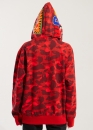 Червоний худі Bape Aape by A BATHING APE Tiger Color Red Camo Full Zip Hoodie Unisex