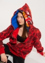 Червоний худі Bape Aape by A BATHING APE Tiger Color Red Camo Full Zip Hoodie Unisex