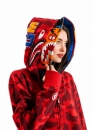 Красный худи Bape Aape by A BATHING APE Tiger Color Red Camo Full Zip Hoodie Unisex