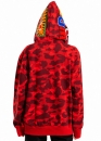 Красный худи Bape Aape by A BATHING APE Tiger Color Red Camo Full Zip Hoodie Unisex