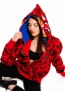 Красный худи Bape Aape by A BATHING APE Tiger Color Red Camo Full Zip Hoodie Unisex