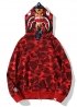 Червоний худі Bape Tiger Red Camo Full Zip Hoodie Unisex - HA1145