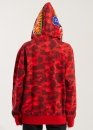 Bape Aape by A BATHING APE Tiger Color Red Camo Full Zip Hoodie Unisex
