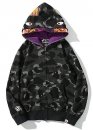 Bape Aape by A BATHING APE Tiger Shark Wide Full Zip Color Black Camo Hoodie Unisex