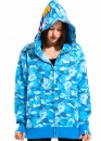 Блакитний худі Bape Aape by A BATHING APE Shark Big ABC Blue Camo Full Zip Hoodie Unisex