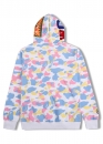 Білий худі Bape Aape by A BATHING APE New Multi Camo Shark Relaxed Full Zip Hoodie Unisex
