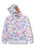Білий худі Bape New Multi Camo Shark Relaxed Full Zip Hoodie Unisex - HA1148 
