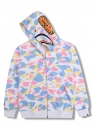 Білий худі Bape Aape by A BATHING APE New Multi Camo Shark Relaxed Full Zip Hoodie Unisex