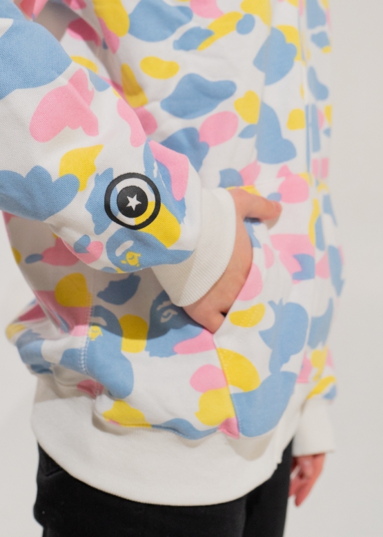 Bape Aape by A BATHING APE New Multi Camo Shark Relaxed Full Zip Hoodie Unisex