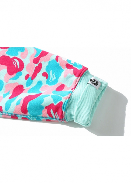 Бірюзово-рожевий худі Bape Aape by A BATHING APE Miami Shark Blue Pink Camo Full Zip Hoodie Unisex