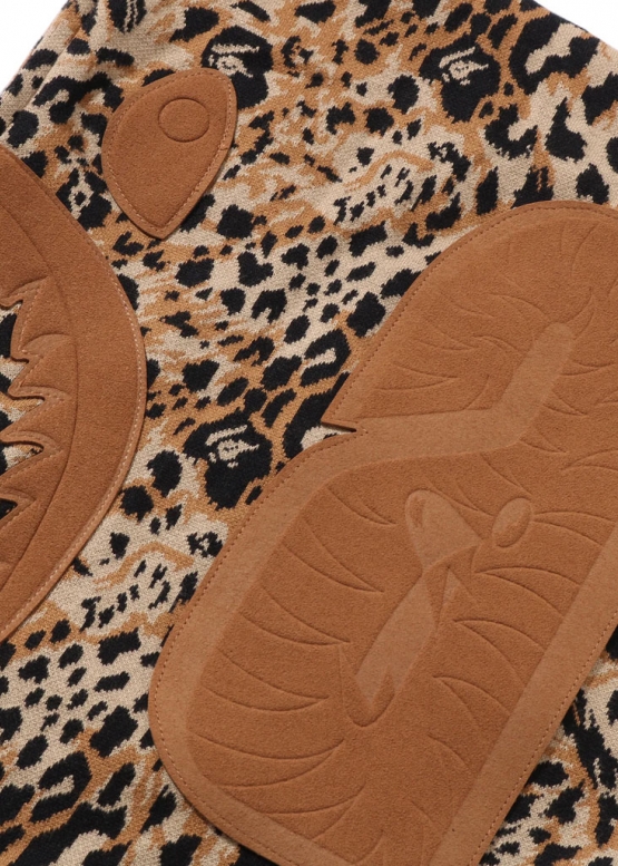 Леопардовий худі Bape Wild Leopard Pattern Shark Relaxed Fit Full Zip Hoodie