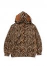 Bape Wild Leopard Pattern Shark Relaxed Fit Full Zip Hoodie