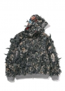 Зелений худі Bape Tree Edge Camo Laser Cut Cropped Shark Full Zip Hoodie