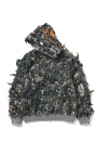 Зелений худі Bape Tree Edge Camo Laser Cut Cropped Shark Full Zip Hoodie