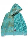 Блакитний худі Bape Aape by A BATHING APE x Van Gogh Museum Shark Full Zip Hoodie Unisex