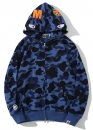 Синій худі Bape Aape by A BATHING APE Shark Color Navy Camo Full Zip Hoodie Unisex