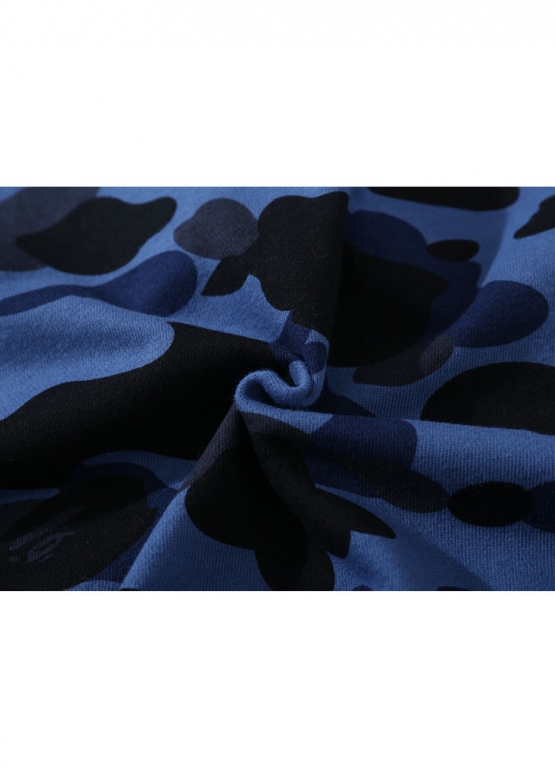 Синій худі Bape Aape by A BATHING APE Shark Color Navy Camo Full Zip Hoodie Unisex