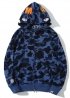 Синій худі Bape Shark Navy Camo Full Zip Hoodie Unisex - HA1157